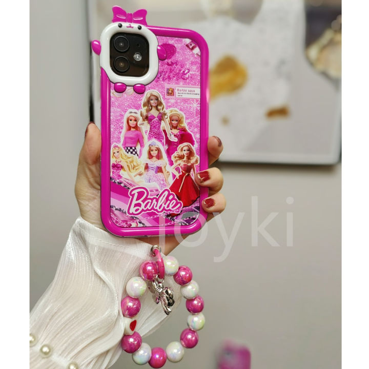 เคสสำหรับ-oppo-a93-a74-a16-a16s-a54s-a77s-a77-a57-f11-a92-a52-r17-a72เคสมือถือ-a5-3d-a9-2020-f17-pro-a93-a94-reno-4f-5-lite-r15สร้อยข้อมือโซ่พวงกุญแจโบว์เลนส์สัตว์ประหลาดตัวน้อยตุ๊กตาบาร์บี้ผู้หญิงการ