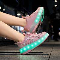 Heelys-รองเท้าสองล้อสำหรับเด็ก, รองเท้า LED แบบชาร์จไฟได้พร้อมสวิตช์, รองเท้ากีฬาสำหรับเด็ก, ลูกกลิ้งรองเท้าสำหรับ casterboard