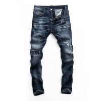 DSQUARD2 กางเกงยีนส์สำหรับผู้ชาย รุ่น Slim Fit รุ่น High Street Trend Casual#Street Trend Denim QC7311537