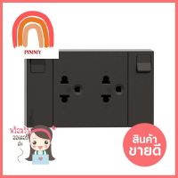 ชุดเต้ารับคู่ 3 ขา + สวิตช์ควบคุม SCHNEIDER M3T_SIS_BK สีดำDOUBLE SWITCHED SOCKET SET SCHNEIDER M3T_SIS_BK 3-PIN BLACK **คุ้มที่สุดแล้วจ้า**