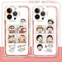 Suitable For Crayon Shin-Chan Maruko Cartoon Transparent Angel Eye Phone Case iPhone 14 Pro Max 13 12 Mini 11 XS XR X 8 7 Plus 6S 6 SE