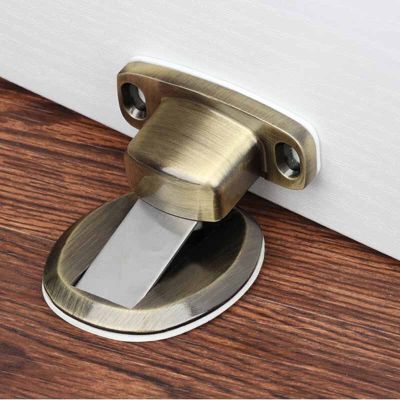 2pcs Non - Perforated Stainless Steel Invisible Zinc Alloy Anti - Collision Door Block Magnetic Door Suction Door Hardware Locks