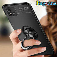 Jingsanc สำหรับ Realme C11 2021/C20/C21/C25 Case ซิลิโคนนุ่ม TPU ป้องกันเคสใส่โทรศัพท์แม่เหล็กแหวนวงเล็บฝาหลัง