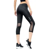 【CC】 3 Colors Waist Tigh Leggings 3/4 Pants Calf-Length LeggingS Sport Gym