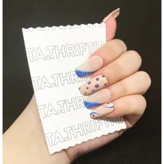 LV Beige  uv gel press on nails/ fake nails by Thriftita