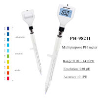 PH-98211อเนกประสงค์ PH Meter ดิจิตอลความเป็นกรด Meter PH Tester ดิน Meter Tester ที่มีแสงไฟสีขาวสำหรับชีสเนื้อดิน40