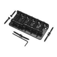 Left Handed 5 String Flat Saddle Single Tremolo Bridge System for Electric Guitar Black Chrome Color