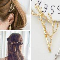 【cw】 1 Pcs FashionMetal GoldTree Branch HairBarrettes Hairpins Headwear Hair Pins Hair Accessories for Women ！