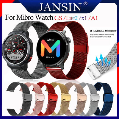 Jansin สายนาฬิกา Mibro Watch Lite2 สาย นาฬิกาอัจฉริยะ Mibro Watch x1 สายรัดสแตนเลสของ Mibro Watch A1 สาย