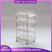 Dolity 1:6บ้านตุ๊กตา4ชั้นรถเข็นเลื่อนได้สำหรับอุปกรณ์โครงงาน DIY อาคาร