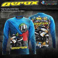 เสื้อกีฬาแขนยาว ลายทีม aerox สไตล์ไทย สําหรับผู้ขับขี่รถจักรยานยนต์