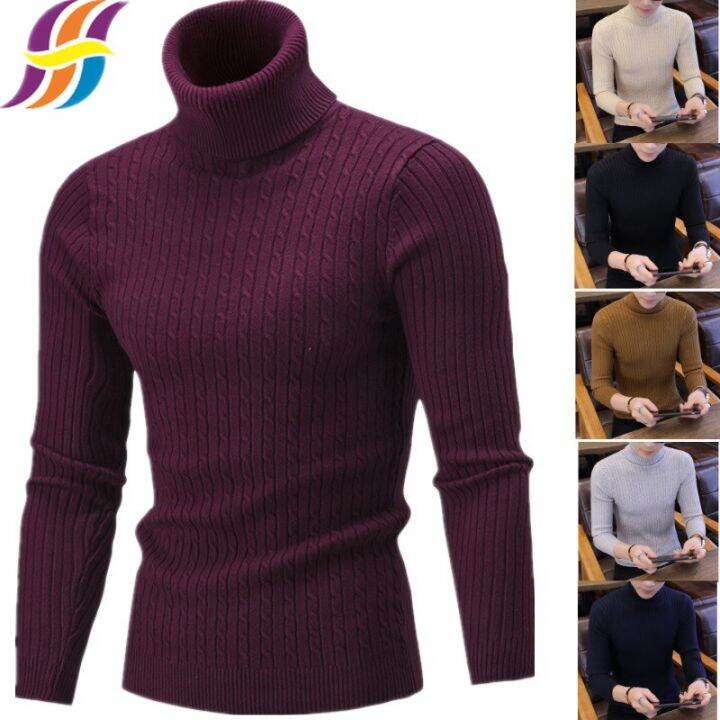 mens-turtle-neck-sweater-high-neck-long-sleeve-knitted-shirts-slim-pull-over-knit-tops