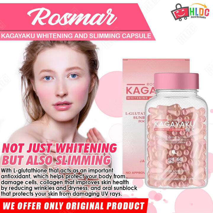 Rosmar Kagayaku Slimming and Whitening Capsule, 60 Capsules, Fat