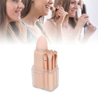 Cosmetic Brushes Kit Mini Makeup Brush Set Clear Cover Soft 8 in 1 Dust Proof Strong Grasping Power for Home