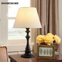 โคมไฟโต๊ะหัวเตียง DOOMYHOME โต๊ะข้างเตียงสำหรับโคมไฟห้องนอนสำหรับห้องนั่งเล่นโคมไปตั้งโต๊ะโต๊ะเครื่องแป้งโรงแรมสำนักงานการอ่านการศึกษา