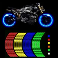 【cw】 16Pcs Universal Waterproof Motorcycle Wheel Rim Reflective Stickers Moto Bicycle Decal 17  39;/18  39; for Honda YAMAHA SUZUKI BMW KTM