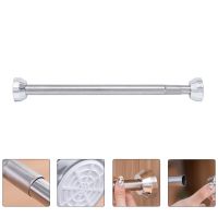 Household Telescopic Rod Punch-free Tension Pole Closet Shower Curtain No Nail Curtain Rod Abs Nail-free Stainless Steel