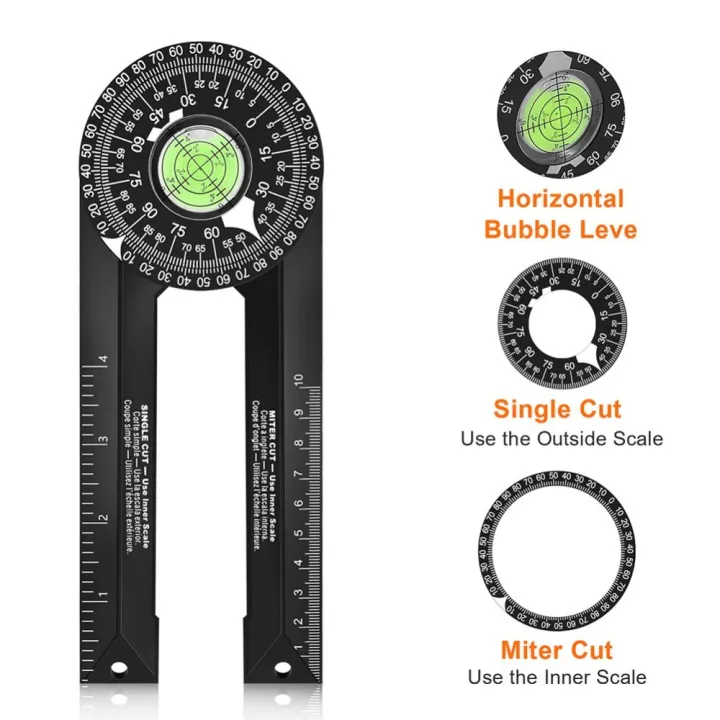 DFJHDFGE Level Gauge Woodworking Measurement Tool Trim Angle