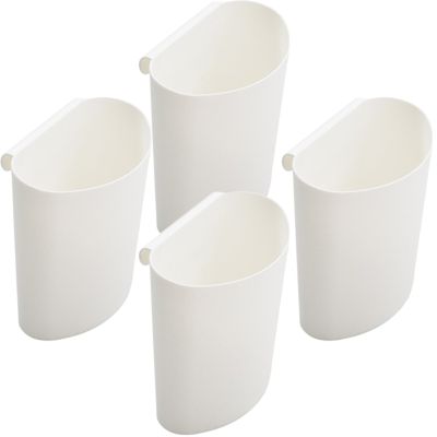 4 Pcs Portable Trash Can Cart Small Hanging Basket Holder Cup Holders Portable Bucket Pp Organizer Trash Can