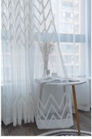 window Curtain gauze curtain product embroiders wave Europe type window gauze sitting room bedroom wave window curtains tulle