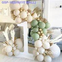 【LZ】❀♗  Areia Branca Bege Balão Garland Kit Orgânico Verde Balões Arch Set Chuveiro Nupcial Do Bebê 1 ° Aniversário Decoração Casamento