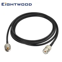 Eightwood UHF PL259 Male Pin to SO239 Female Socket Antenna Extension Cable RG58 3m for Vehicle Truck CB Ham Two Way Radio