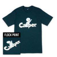 Universal Studios Men Casper Flock Print T-Shirt - เสื้อผู้ชายยูนิเวอร์แซล สตูดิโอ พิมพ์กำมะหยี่ลายแคสเปอร์ M2OM