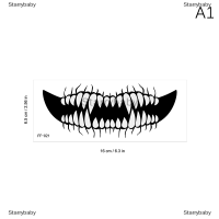 Star สติกเกอร์รอยสักชั่วคราวกันน้ำฮาโลวีนแต่งหน้าเซ็กซี่เลือดอาบรอยแผลเป็นซอมบี้ตกแต่งแผลสยองขวัญสติกเกอร์เลือด