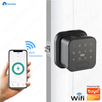 SmarDeer สมาร์ทล็อคสำหรับ Wi-Fi ลายนิ้วมือล็อคไม้ประตูล็อคอิเล็กทรอนิกส์ Keyless Entry ลายนิ้วมือ/รหัสผ่าน/การ์ด/คีย์/App-hjgytyuuiytt