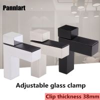 Pannlart 1Pc Adjustable Glass Clamps Splint Holder Fish Mouth Clip F Clip Punch-free Glass Fixed Folder Bracket Shelf Bracket