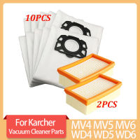 HEPA กรองถุงเก็บฝุ่นสำหรับ K Archer MV4 MV5 MV6 WD4 WD5เครื่องดูดฝุ่นเปลี่ยนถุงขยะอุปกรณ์อะไหล่