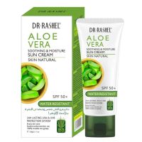 Dr.Rashel Aloe Vera Soothing&amp;Moisture Sun Cream SPF 50+ 60g ผลิตภัณฑ์ปกป้องผิวหน้าจากแสงแดดสูตรพิเศษพร้อมการบำรุงจากว่านหางจรเข้และมอยซ์เจอรไรเซอร์