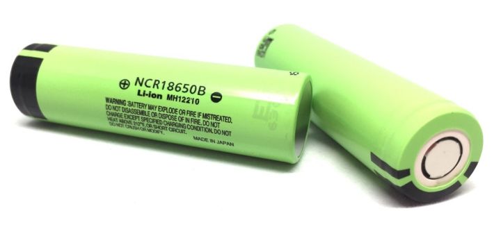 ถ่านชาร์จ-panasonic-li-on-3400-mah-3-7v-สีเขียว-รุ่นหัวตัด-ของแท้-made-in-japan