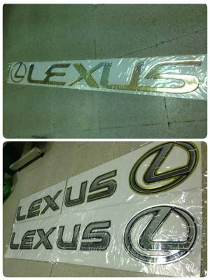 สติ๊กเกอร์ เทเรซิ่นนูนอย่างดี คำว่า LEXUS ติดรถ แต่งรถ sticker เลกซัส ใหญ่ สวย ติดข้างประตูรถ หายาก