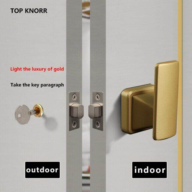 TOPKNORR New Invisible Door Lock Double-Sided Lock With Key Single Side ...