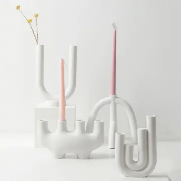 Candlestick Holder White —