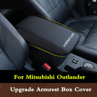 For Mitsubishi Outlander 2013 2016 2018 Leather Car Armrest Pad Center Console Armrests Box Storage Cover Protection Cushion