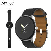 Miimall Band สายหนังสำหรับนาฬิกา Google Pixel ที่เข้ากันได้,สายนาฬิกา Google Pixel สายหนังแท้ปรับได้พร้อมหัวเข็มขัดสแตนเลส,สายรัดข้อมือสำหรับเปลี่ยนสำหรับสายนาฬิกา Google Pixel