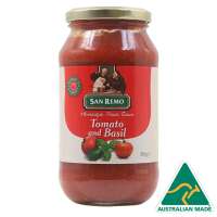[Mega Sale] Free delivery จัดส่งฟรี  Sanremo Tomato Basil Pasta Sauce 500g. Cash on delivery เก็บเงินปลายทาง