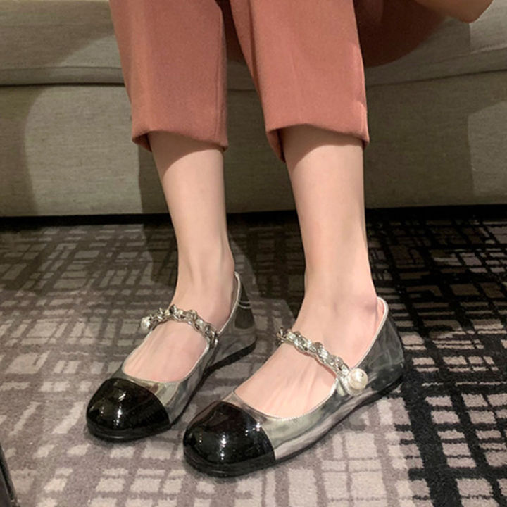 renben-รองเท้าเข้าคู่สีส้นแบนสไตล์ฝรั่งเศส-เหมาะสำหรับคุณแม่กลิ่นหอมขนาดเล็ก-mary-jane-รองเท้าผู้หญิงองุ่น