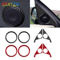 For BMW 6 Series E63 E64 2004 2005 2006 2007 2008 2009 2010 Carbon Fiber Car Inner Door Audio Speaker Trim Ring Sticker Electrical Trade Tools  Tester