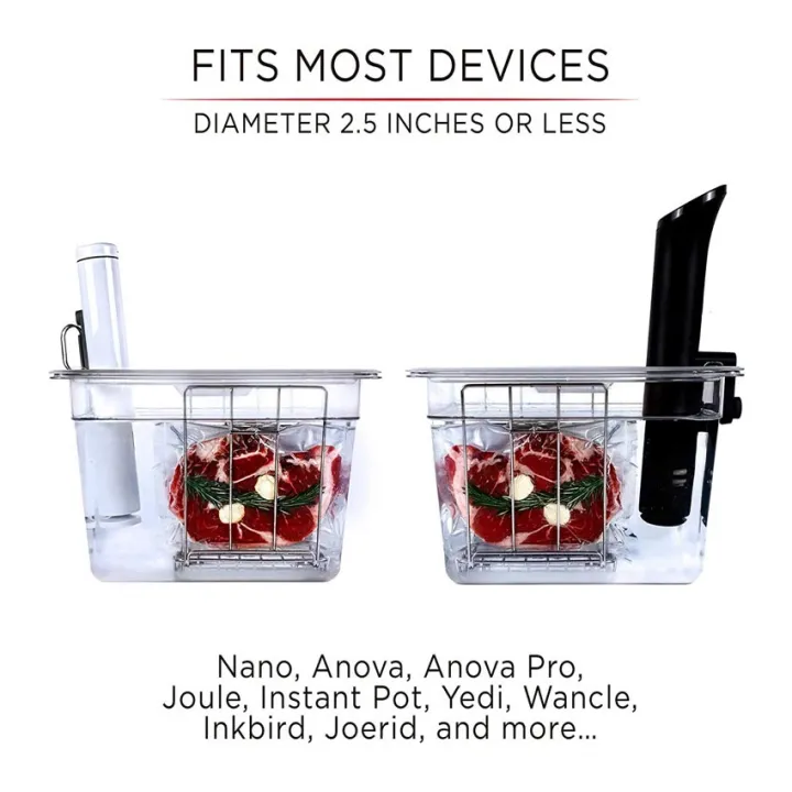 11L Sous Vide Container and Rack Stainless Steel Detachable Dividers ...