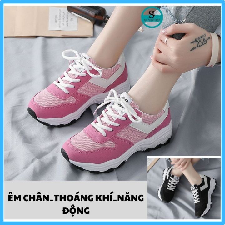 Giày Thể Thao Nữ ,Giày Sneaker Nữ Siêu Êm Thoáng Khí Phong Cách Hàn Quốc  Năng Động Cá Tính Nhiều Màu Sắc GTTN03 SUNO STORE 