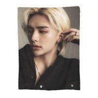 2023 in stock   Stray Kids Hwang HyunJin Flannel Ultra-Soft Micro Fleece Blanket for Bed Couch Sofa Air Conditioning Blanket，Contact the seller to customize the pattern for free