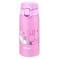 TIGER MCT-A035P Water bottle 350ml Kameichido Mug Stainless One touch lightweight Rabbit bg