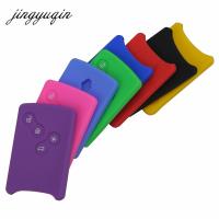 NEW 30pcs/lot 4 Button Car key Silicone Cover Protector Holder for Renault Clio Logan Megane 2 3 Koleos Scenic Card Case