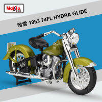 Maisto 1:18 Harley 1953 74FL HYDRA GLIDE รถจักรยานยนต์จำลองของเล่นสำหรับของขวัญสะสม B413