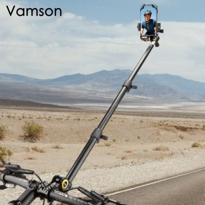 Vamson ไม้เซลฟี่อะลูมินัมอัลลอยขาตั้งโทรศัพท์มือถือจักรยาน,ไม้เซลฟี่ที่จับที่ยึดแฮนด์จักรยานอุปกรณ์เสริมสำหรับ Insta360โกโปร