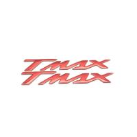 สติกเกอร์ติดถังสติกเกอร์โลหะโลโก้ BMW รถจักรยานยนต์ T-MAX TMAX สัญลักษณ์3D สำหรับยามาฮ่า TMAX500 TMAX530 T-MAX 500 530-สีแดงเต็ม