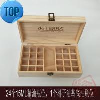 【 Doterra Box】กล่องที่ใส่น้ำมันหอมระเหยเซลล์น้ำมันหอมระเหยกล่องไม้เก็บของ24 + 1กล่องไม้ขนาด25เซลล์น้ำมันหอมระเหยกล่องไม้